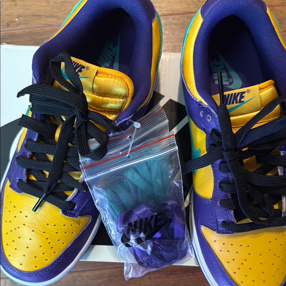 Nike Yellow and Purple Sneakers Classic Design